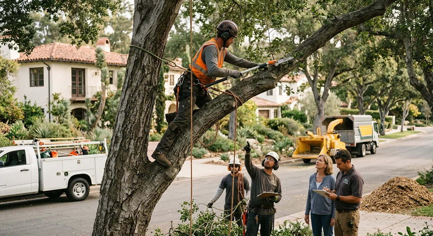 Cleared residential lot with brush and trees removed on a Montecito hillside property
