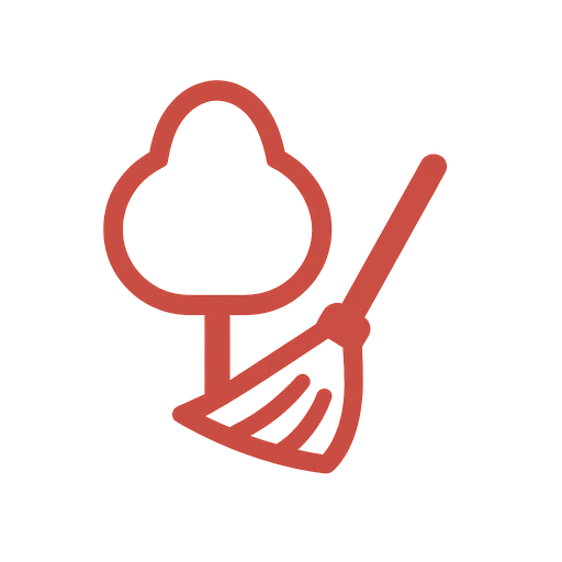 Line icon of a bundled brush pile
